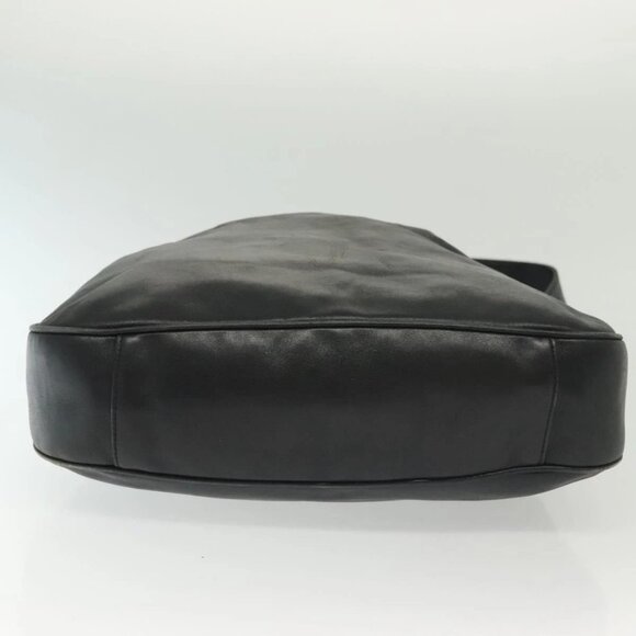 GUCCI Bamboo Hand Bag Leather 2way Black Gold 001 2852 1577 0 Auth ep10073 - Picture 12 of 16